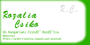 rozalia csiko business card